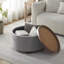 Repose-pieds rembourré avec rangement en bois l 30,1 po Caysey-1136250817