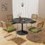 Ensemble de table de salle à manger à piédestal 5 pièces-746446185-746666786-746666787