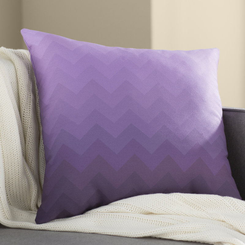 Housse et insert de coussin carré Stripe A Balance, 16 po x 16 po, Violet