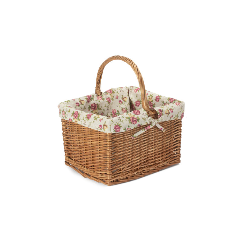 Lebeau Butcher Shopping Wicker Basket with Lining