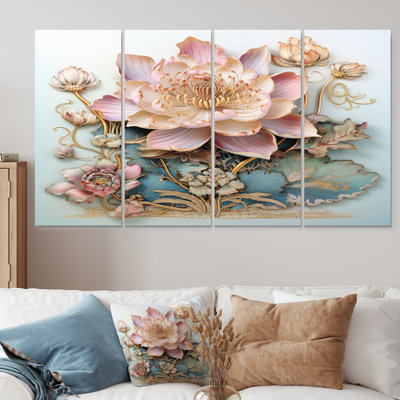 Kean - Lotus Wall Art 4 Piece