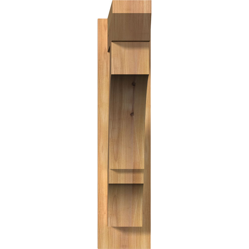 Persienne balboa à lattes en bois rustique, P 24 po x H 24 po, Cèdre rouge de l'Ouest l 5 1/2 po (lisse)