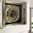 THE GEARS CLOCK Wall Clock with Real Moving Gears LU-LI_ 32 in Square BRONZE-ANTIQUE