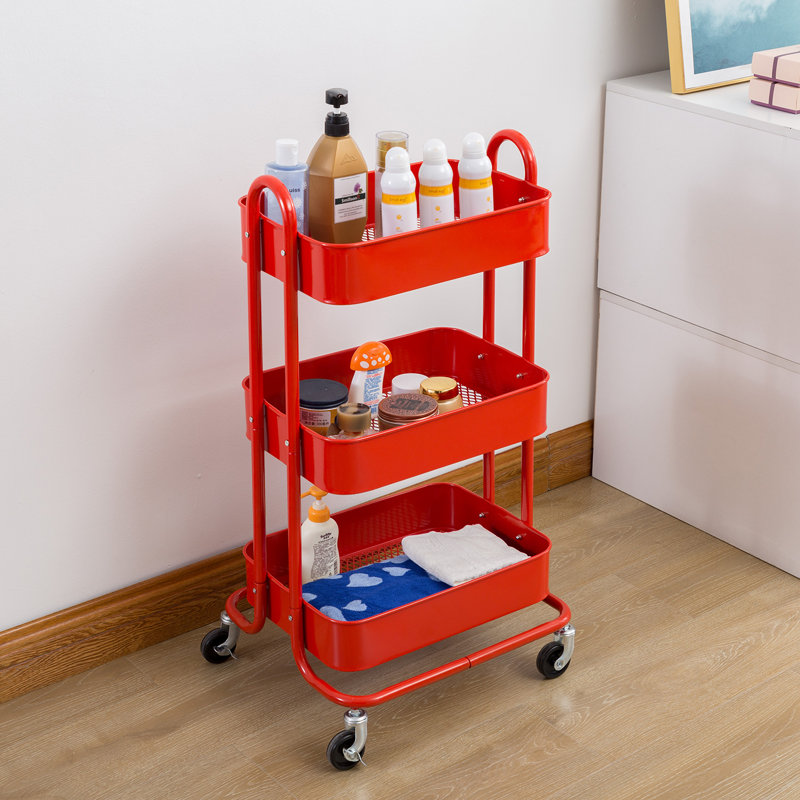 31'' H x 18'' W Utility Cart with Wheels, Red