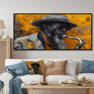 Gris gris, musique, Harlem, blues, saxophone I - décoration murale musicien