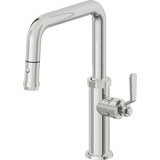 Pull-Down Kitchen Faucet With Button Sprayer - Quad Spout