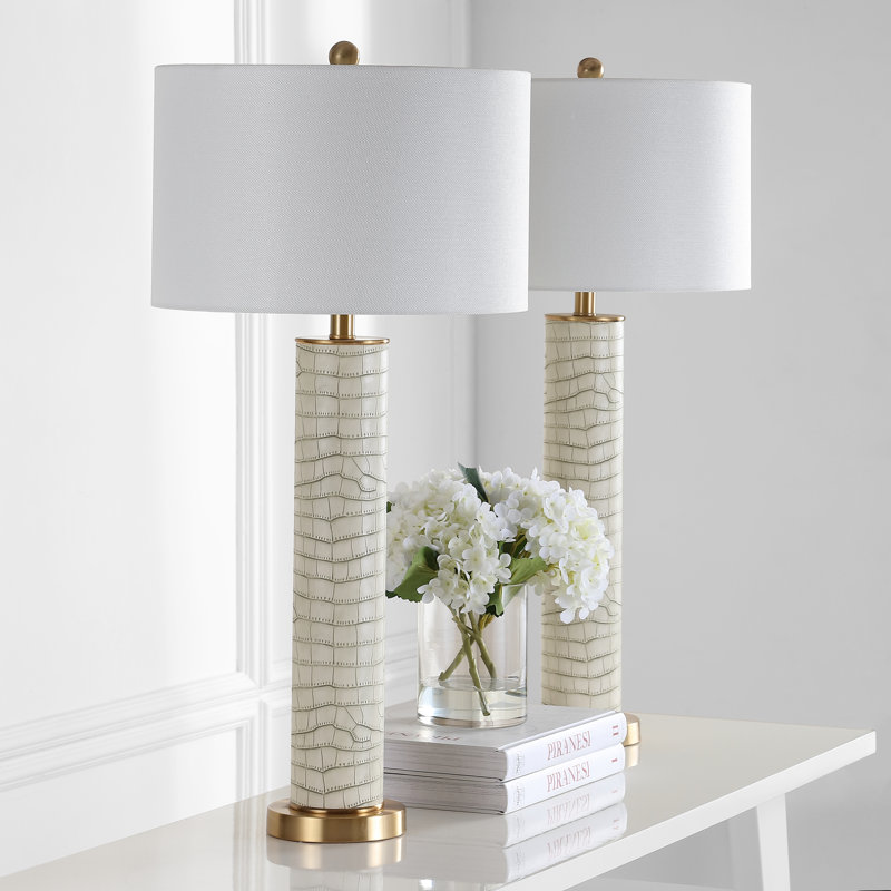 Ensemble de lampe de table 32,5 "Ingertha, Crème