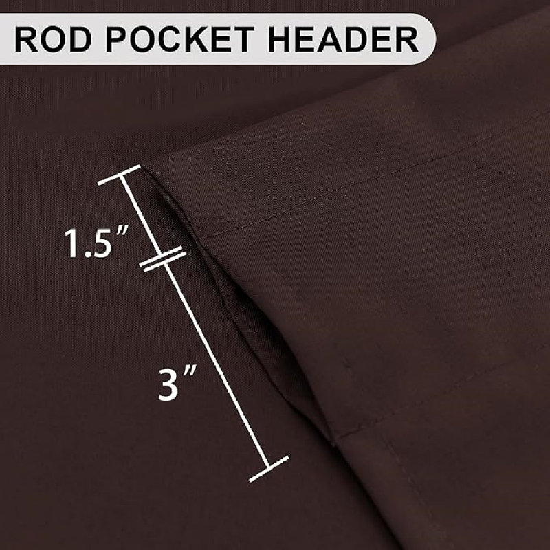 1 Panel Valance Curtains for Living Room, Kitchen Valance for Windows, Basement Window Curtains, 60 X 18 Inch, 60" W x 18" L