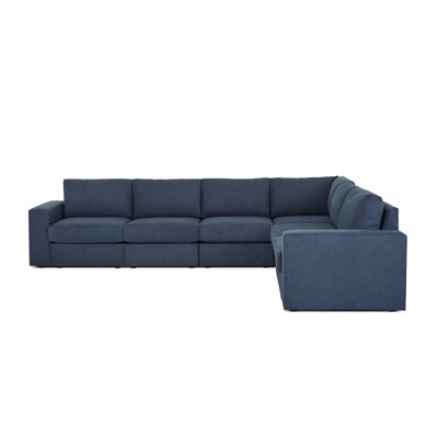 Flex Upholstered Modular Wide Arm 6-Seat Sectional