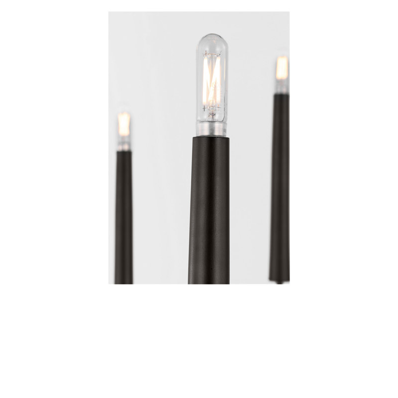 Lustre Lois, H 86 po x l 34 po x P 34 po, Fer vieilli, 8