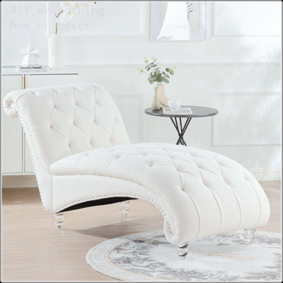 Chaise longue sans accoudoirs touffetée