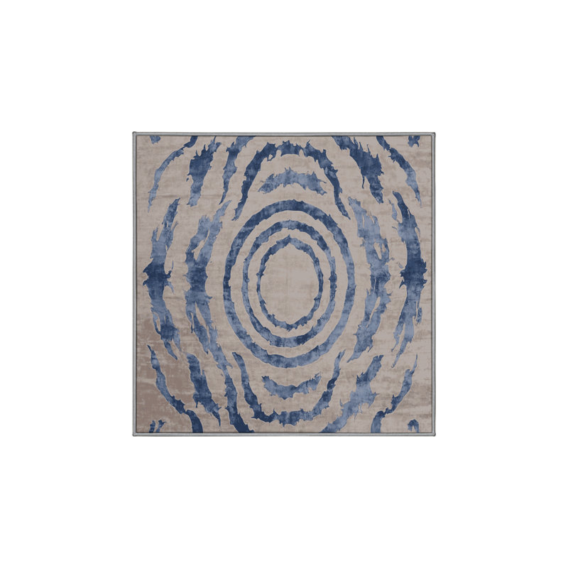 Silky Soft Plush Gray Area Rug, Square 7'