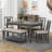 6 - Person Four Leg Dining Set-1571580964