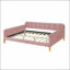 Lit de jour rembourré avec 4 pieds de soutien, structure durable et design élégant pour le confort et le style