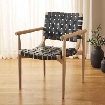 Fauteuil Keili de 22,83 po en cuir véritable