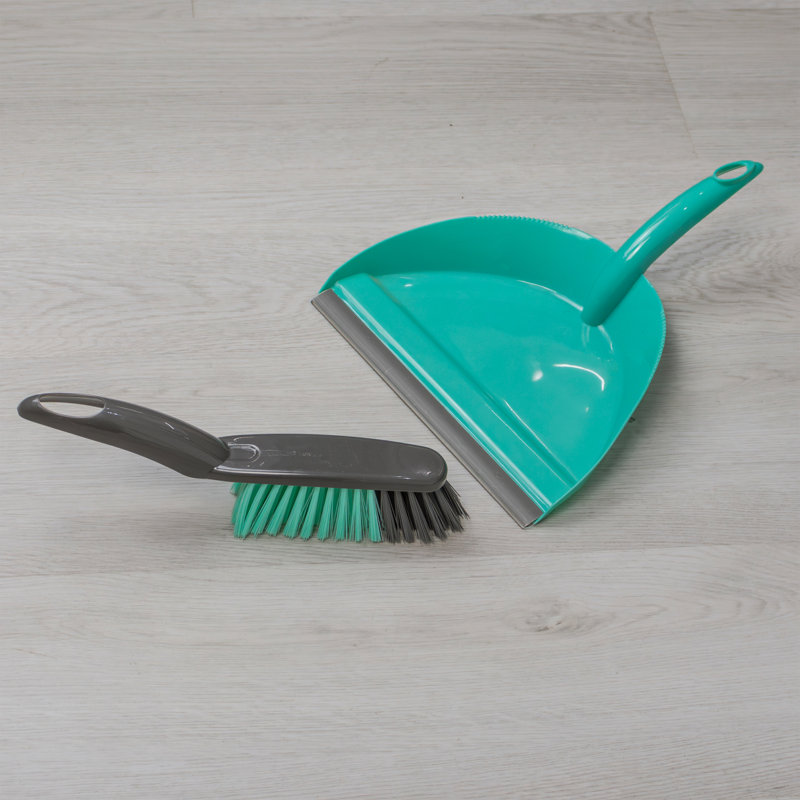 Dustpan And Brush Set, Turquoise