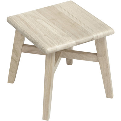 12.25" Tall 1 - Step Solid Hardwood Lightweight Step Stool for Adults and Kids with 200 Lbs Capacity, Unfinished