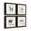 Golden Cuisine Sheep - Ensemble de 4 impressions sur toile encadrées-2076140459-2076140460