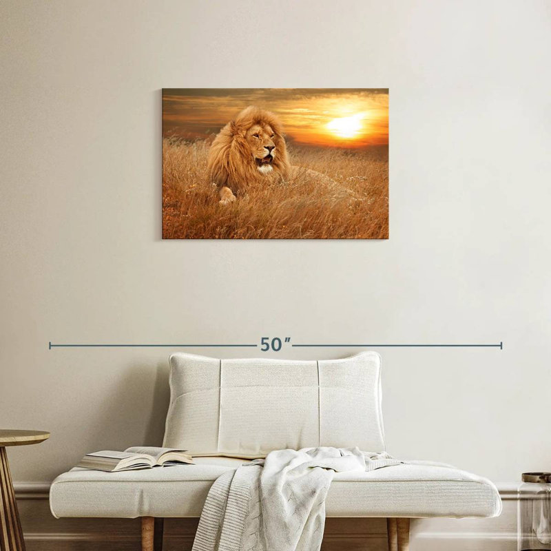 Lion couché Brampt, H 20 po x l 30 po