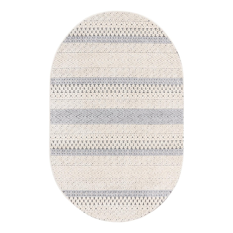 Tayla Striped Indoor Rug, Oval 4' x 6'