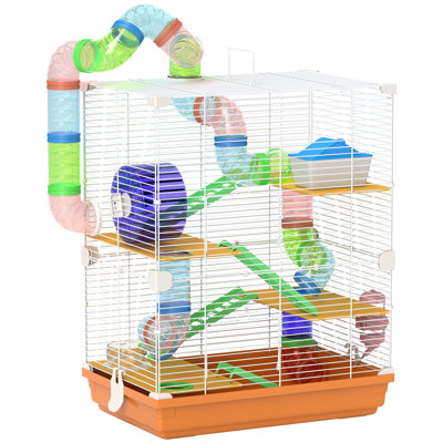 Cage à hamster 23 "à 5 niveaux avec roue et bouteille d'eau