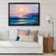 «Sunset Above Dark Blue Ocean Waves», reproduction sur toile-67389236-67389238