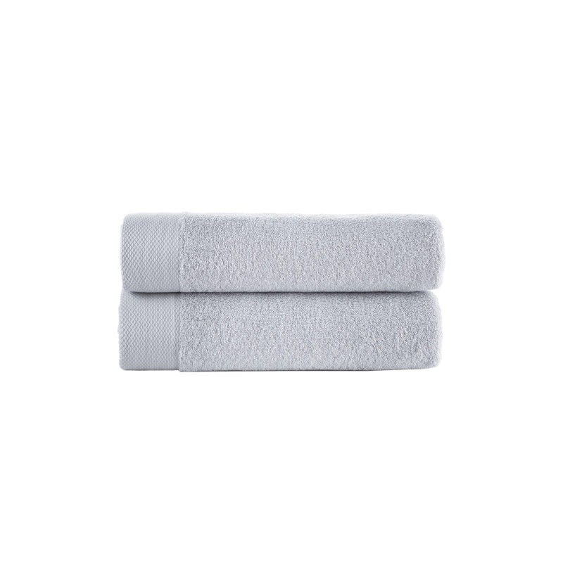Turkish Cotton Plush Bath Towel, Silver