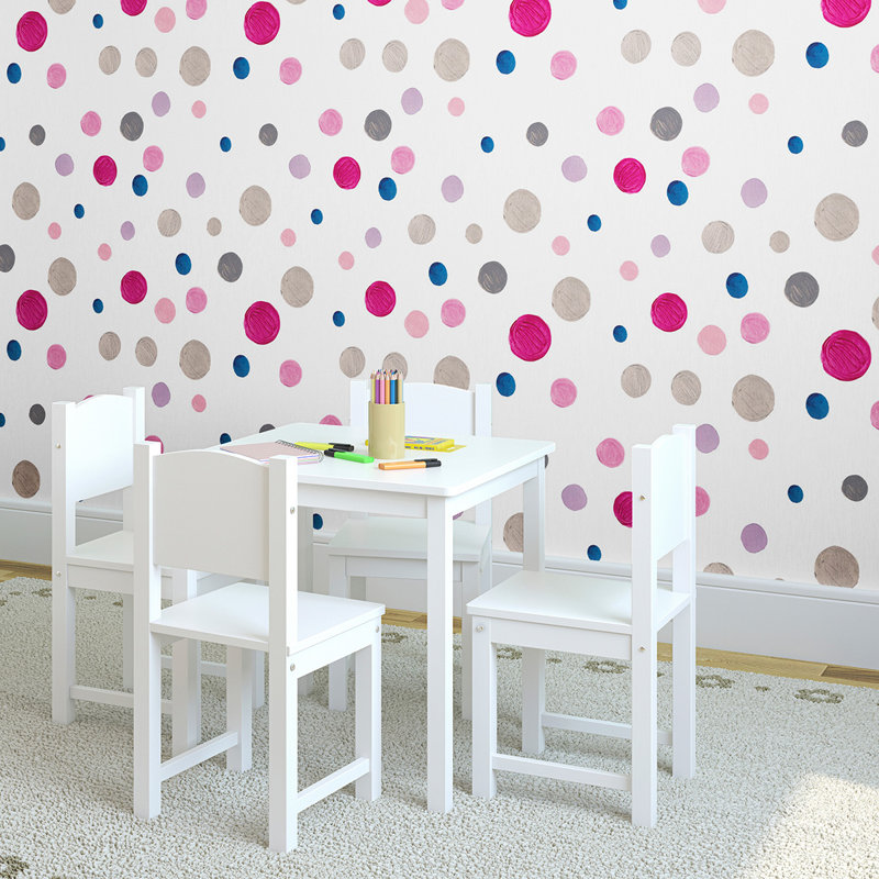 Wapato Peel & Stick Polka Dots Tile, 48" L x 24" W