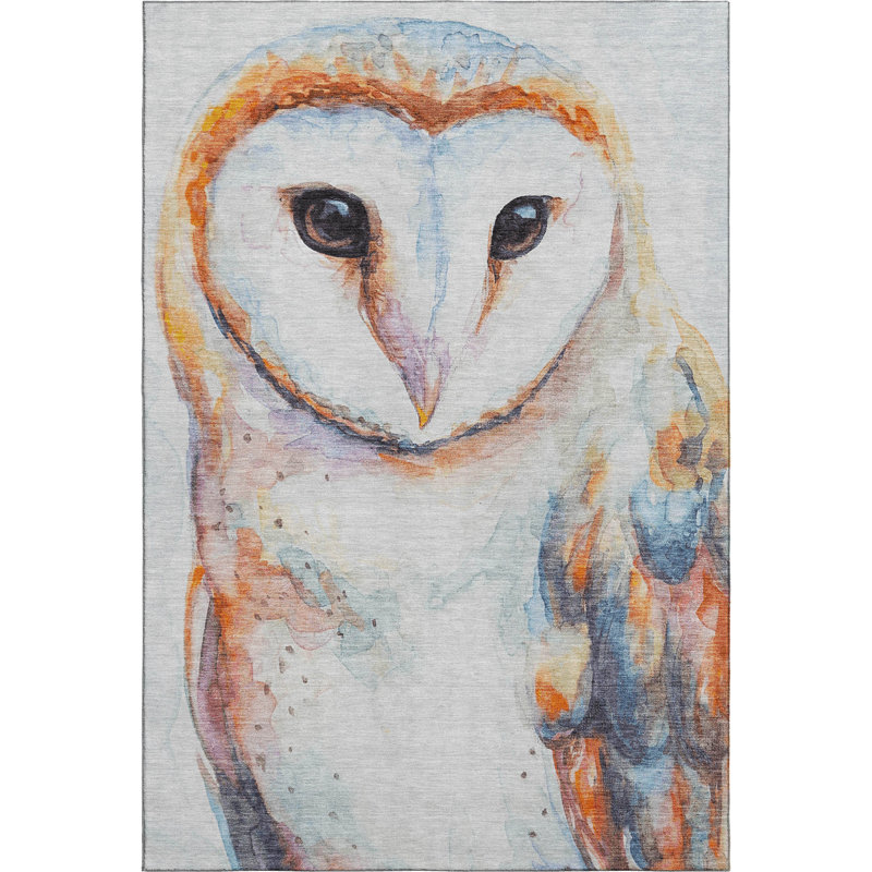 Premium Machine Washable Mayfield AMF2280 Animal Rug, 2'6" x 3'10", Ivory