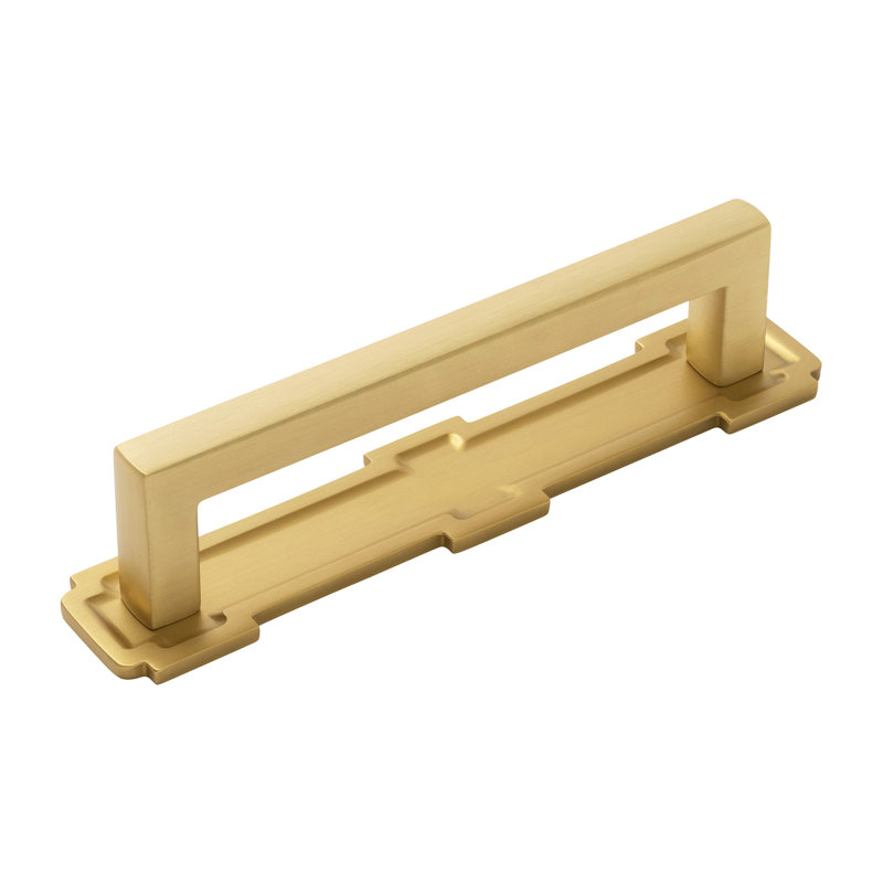 Coventry Collection Pull Backplate - Cabinet Pull - Transitional Hardware for Drawers & Cabinets, Brushed Golden Brass