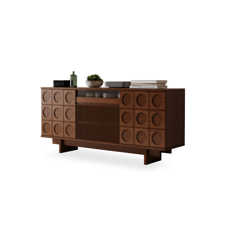 Meuble télé Mid-Century, H 31,5 po x L 63 po x l 15,7 po