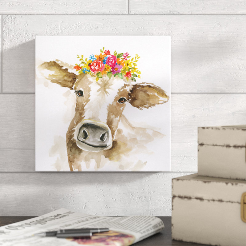 Miss Daisy, peinture sur toile tendue, H 10 po x l 10 po x P 1,5 po