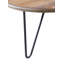 Table basse Bryant, style rustique moderne avec pieds en métal noir