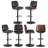 Modern Upholstered Swivel 26.2”H Faux Leather Adjustable Height Barstools with Footrest-1934420851-1932494255