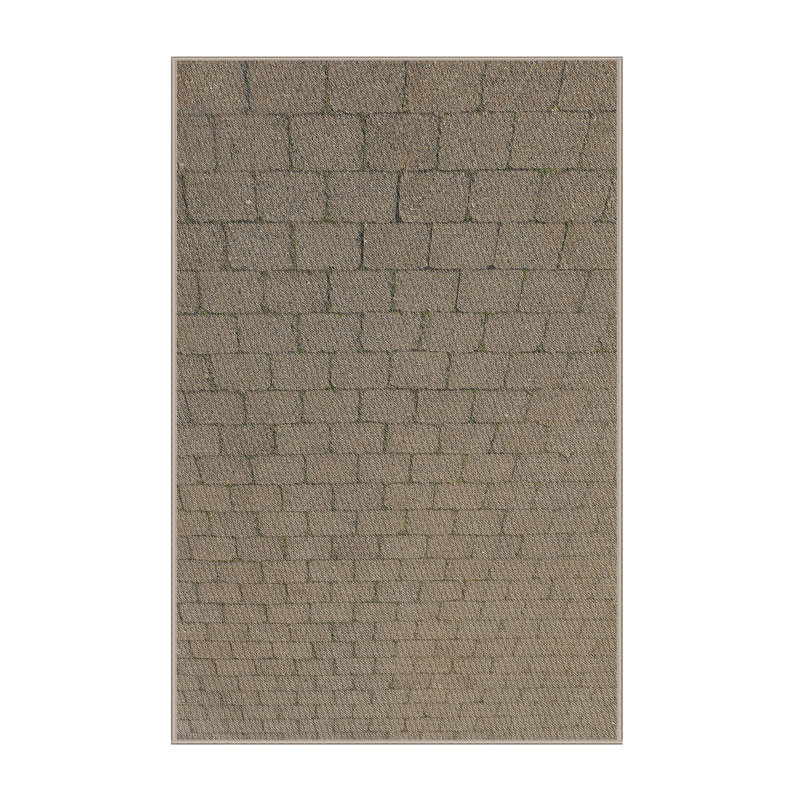 Tapis brun tissé à la machine, Rectangle 7 pi x 10 pi