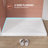 48" X 36" Double Threshold Shower Pan Base In White With Center Drain Assembly & Drain Cover Included