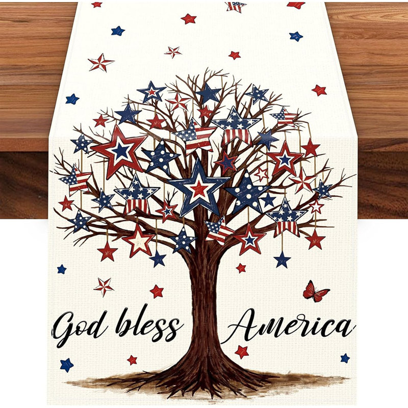 Chemin de table Patriotic Stars