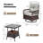 3 Pieces Patio Swivel Rocker Rattan Chairs, Outdoor Swivel Rocking Chairs With 1 Rattan Coffee Table, 360 Degree Swivel Patio Chairs For Lawn, Garden, Porch-109264710