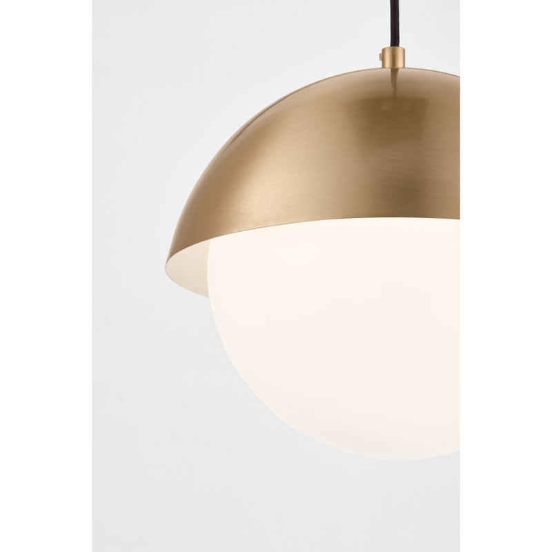 Scott Living Hyde Modern Single Light Pendant In Satin Brass, Satin Brass