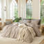 Ensemble de housse de couette légère avec fermeture à glissière 8 attaches 100% coton lavé MooMee-109236629-111275693