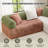 Boneless 6-Seater Contemporary Chenille Upholstered Colorblock Modular Sofa With Plush Back Pillows And Thick Cushions