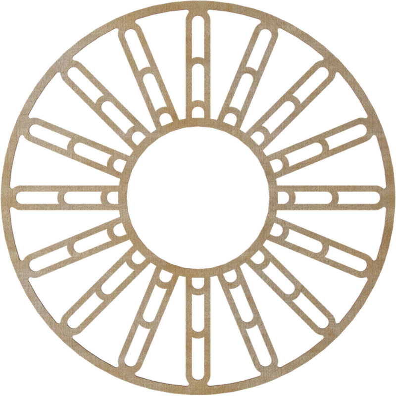 Médaillon de plafond en bois ajouré 32 pi x P 11 po x P 5/8 po x Hale, Bouleau, H 32 po x l 32 po x P 0,38 po