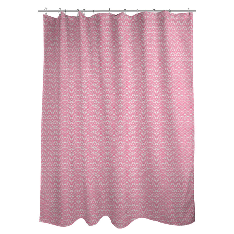 Rideau simple art déco, Rose rayé 2