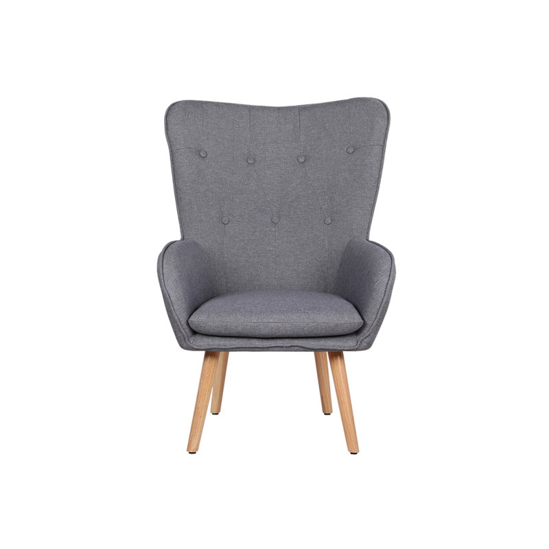 Aislinn Upholstered Armchair, Charcoal Grey