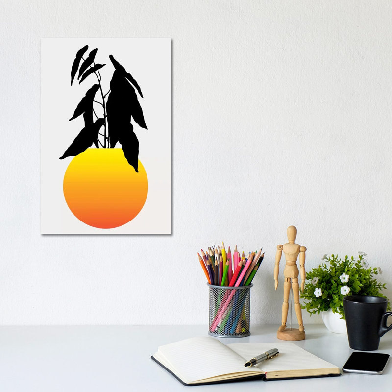 Kamasutra - Yellow by Kubistika - Wrapped Canvas Print, 20.32 cm H x 30.48 cm W