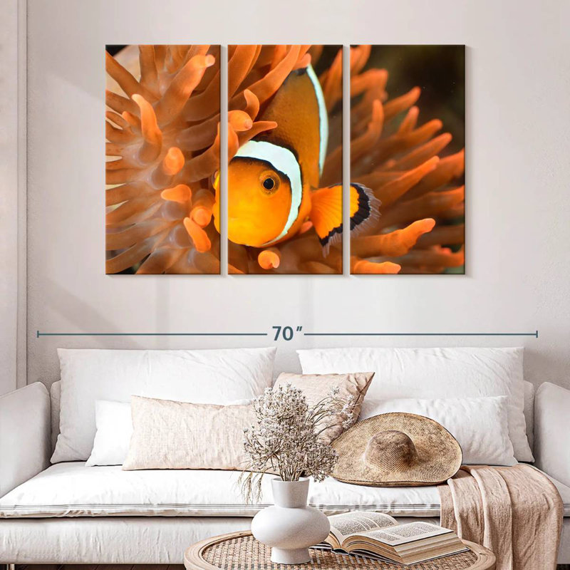 Orange Clownfish, 32" H x 50" W