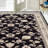 Clervil 100% Polypropylene Traditional Vine Floral Black Indoor Area Rug-22319555