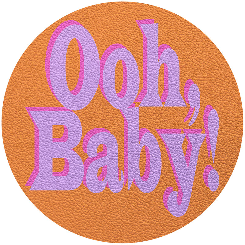 Ooh Baby Placemat Set, Orange/Pink/Lilac