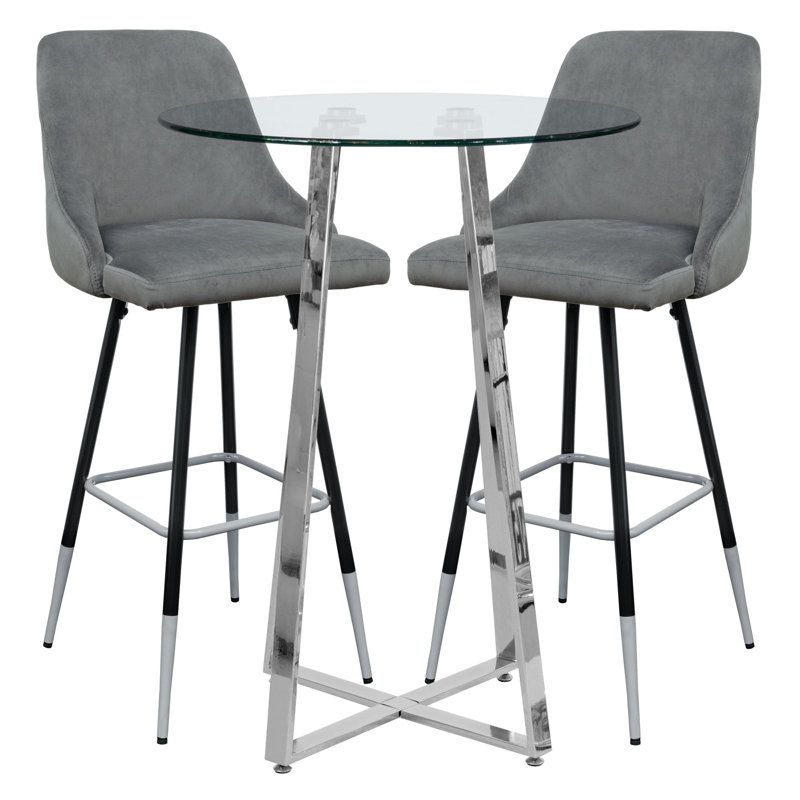 Lafever 2 - Person Dining Set, Grey