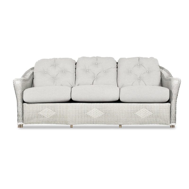 Reflections Outdoor 3 - Seat Patio Sofa, Hansen Spa, Antique White